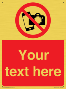 Custom No filming or photography